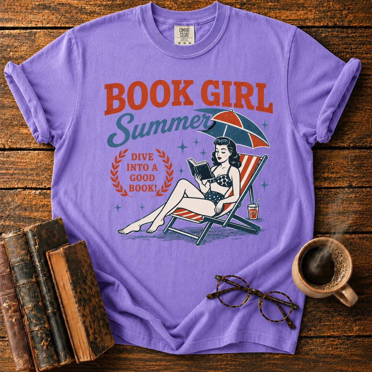 Book Girl Summer Reading Retreat T-Shirt