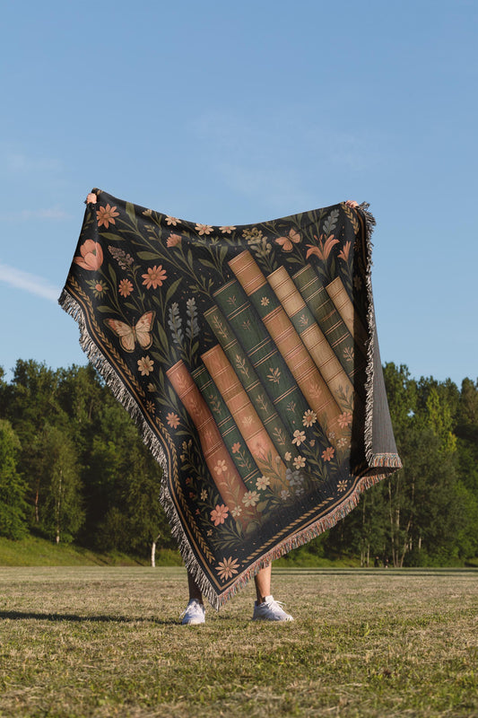 Blooming Books Woven Blanket