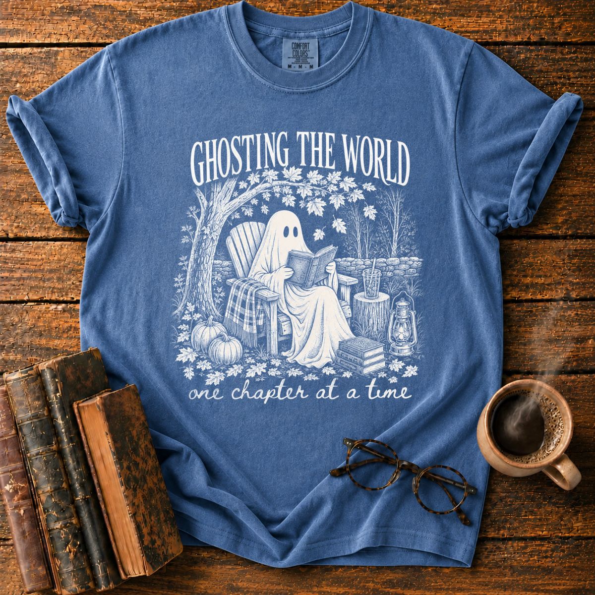 Ghost Reading in Autumn T-Shirt