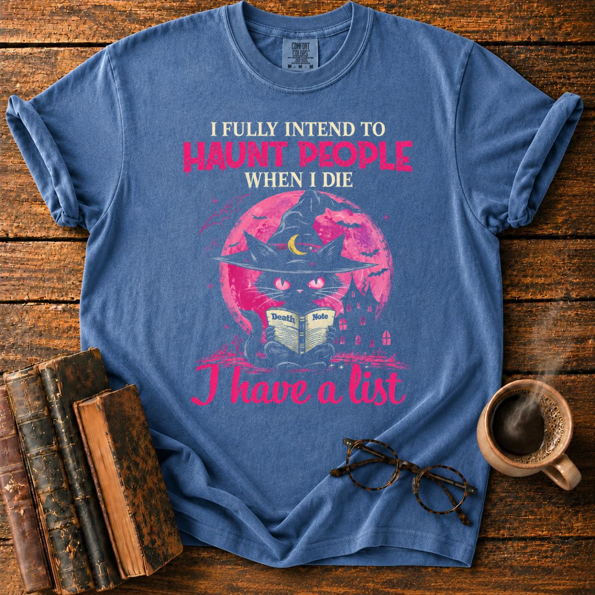 Cat's Haunted Death Note Grimoire T-Shirt