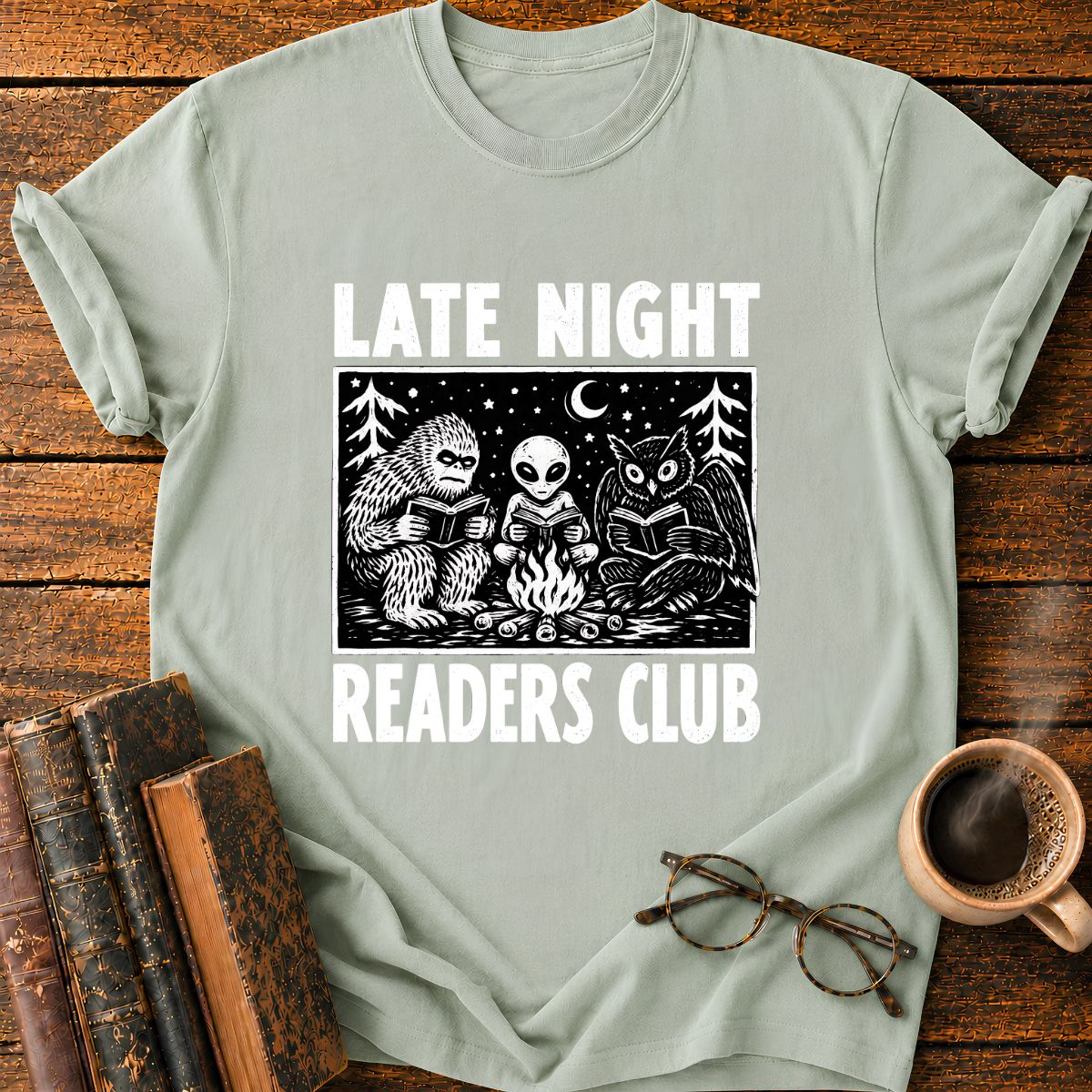 Late Night Readers Club Campfire T-Shirt