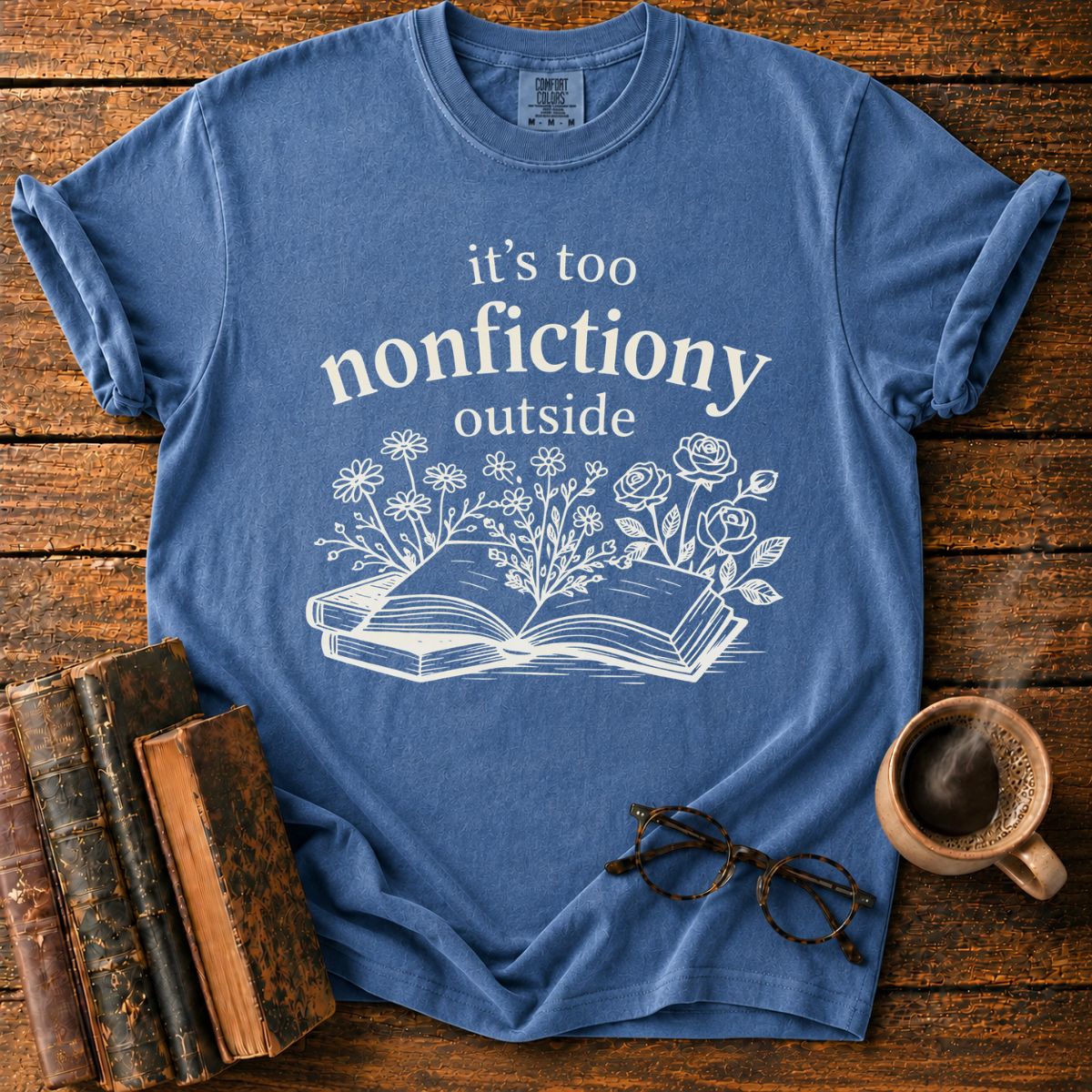 Whimsical Botanical Book T-Shirt