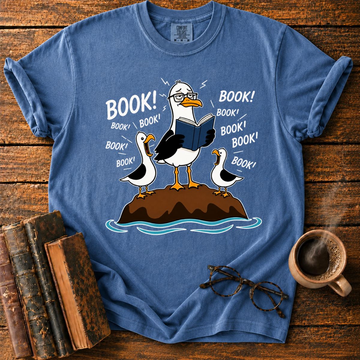 Bookish Seagull Family Chaos T-Shirt