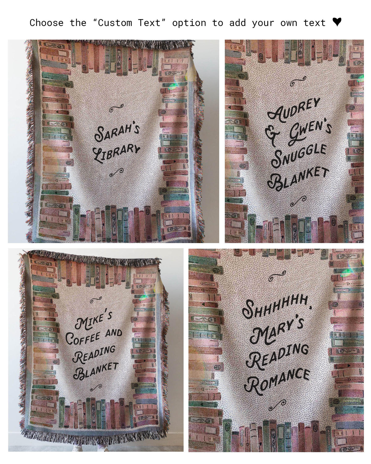 Mom's Reading Woven Throw Blanket