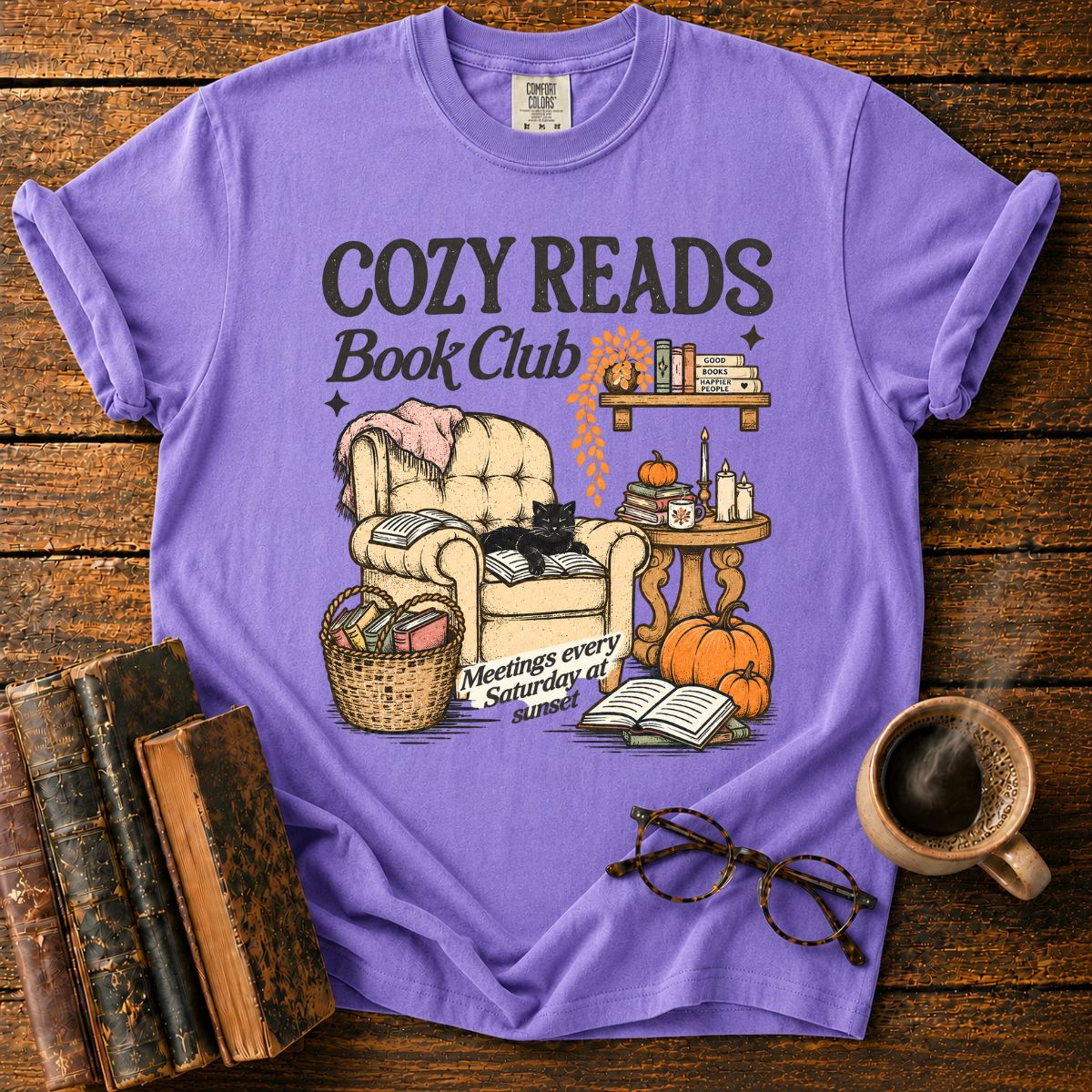 Cozy Reads Book Club Autumn T-Shirt