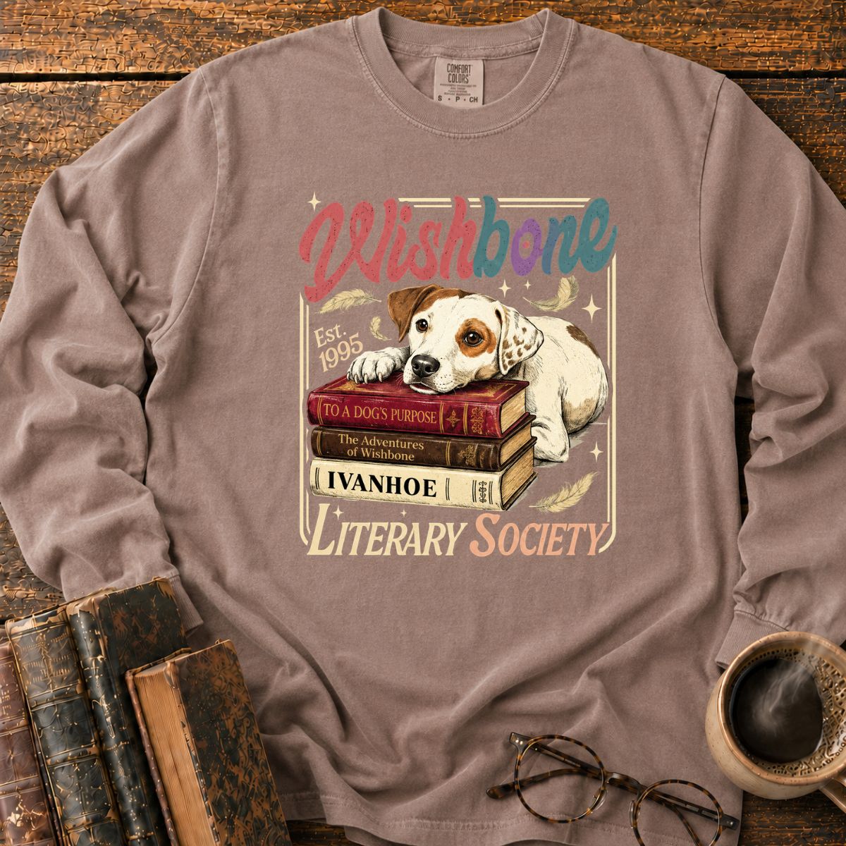 Bookish Dog Literary Society LS T-Shirt