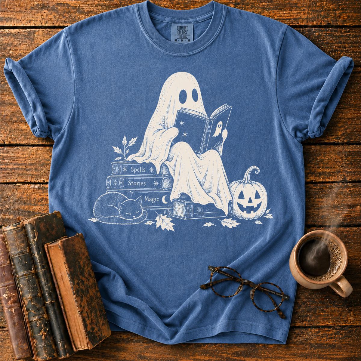 Cozy Ghost’s Halloween Storytime T-Shirt