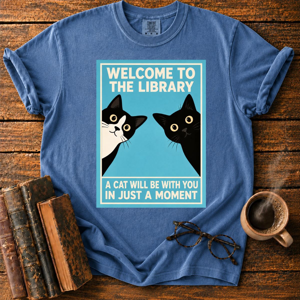 Welcome to the Cat Library T-Shirt