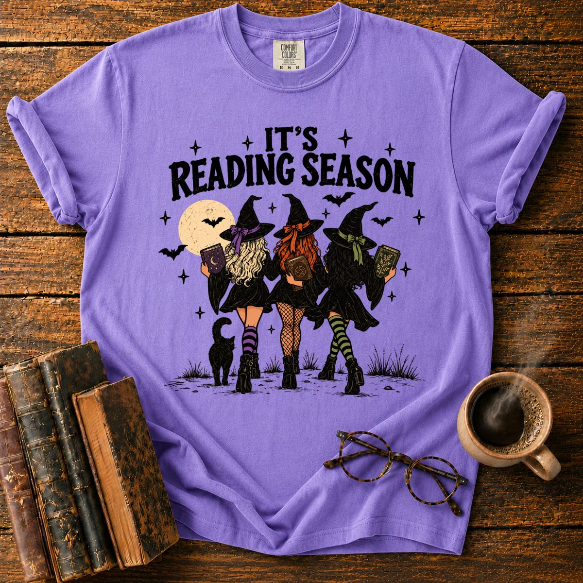 It's Reading Season Witches Halloween T-Shirt