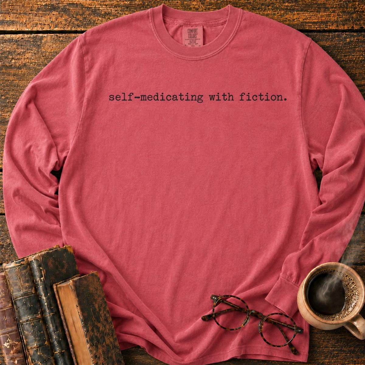 Self Medicating With Fiction Minimalist LS T-Shirt