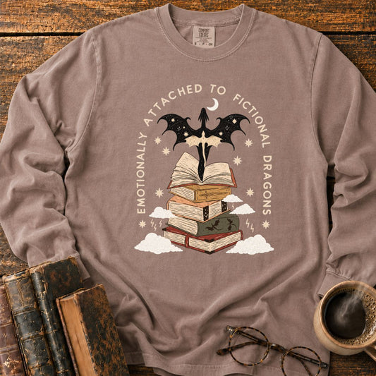 Fictional Dragons Bookish LS T-Shirt