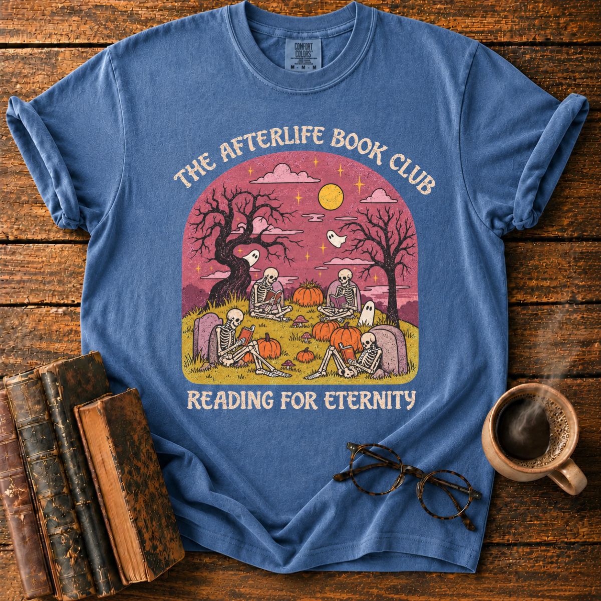 Afterlife Book Club Skeleton T-Shirt