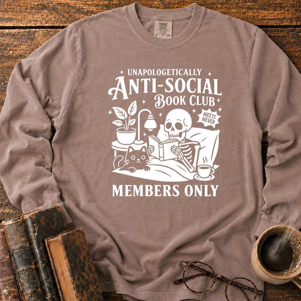 Unapologetically Anti Social Book Club LS T-Shirt
