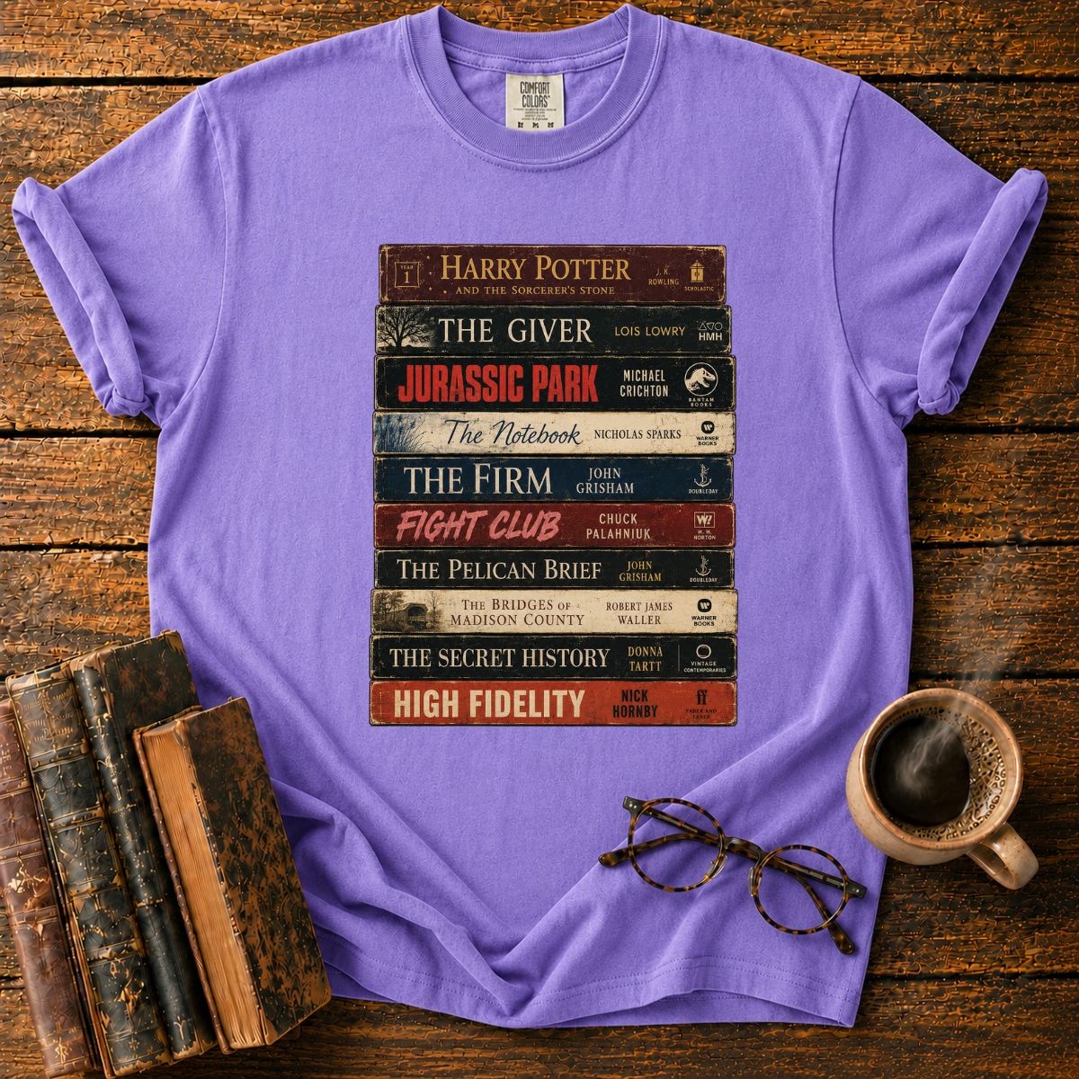 Vintage Stack of Classic Paperback Books T-Shirt