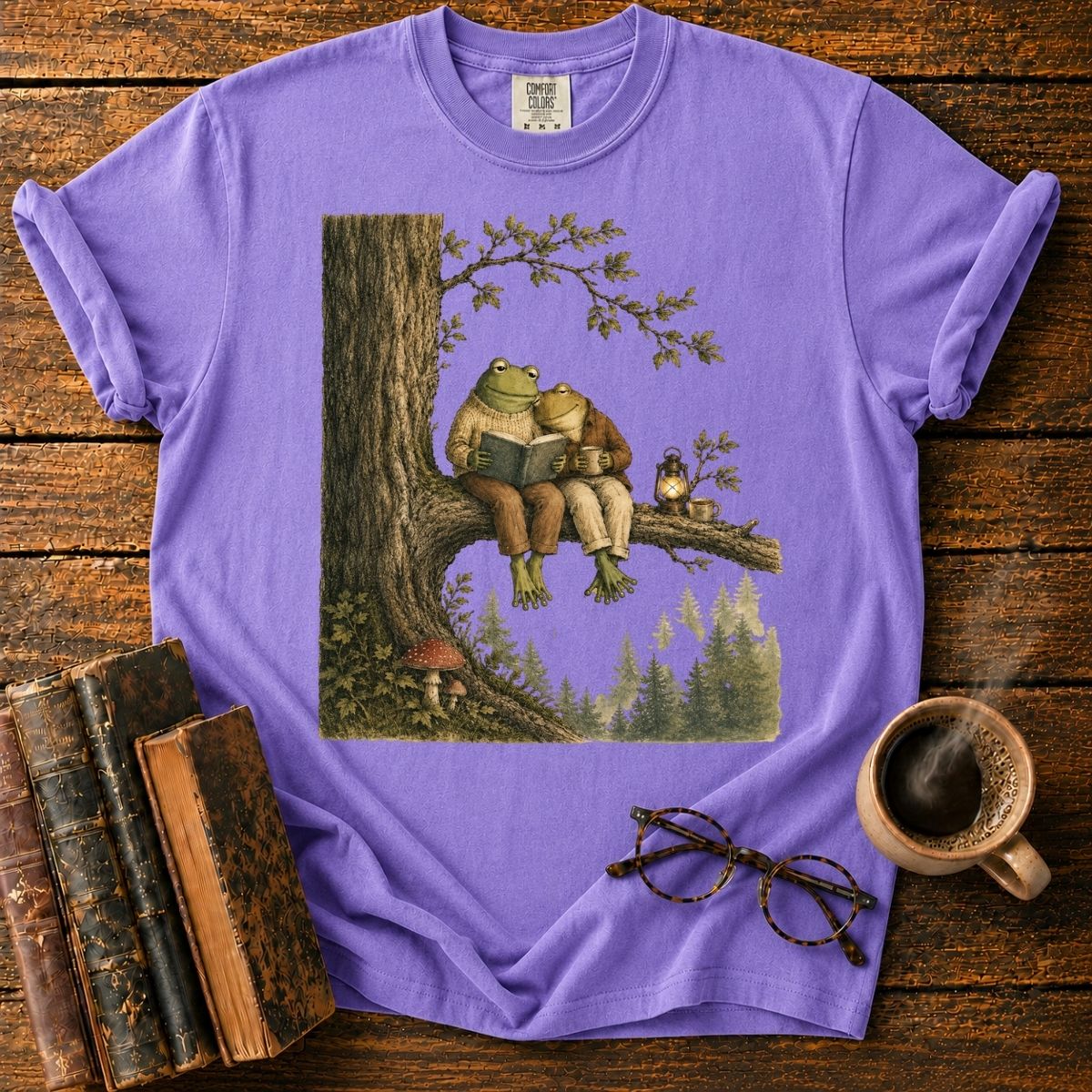 Frog Friends Reading Together T-Shirt