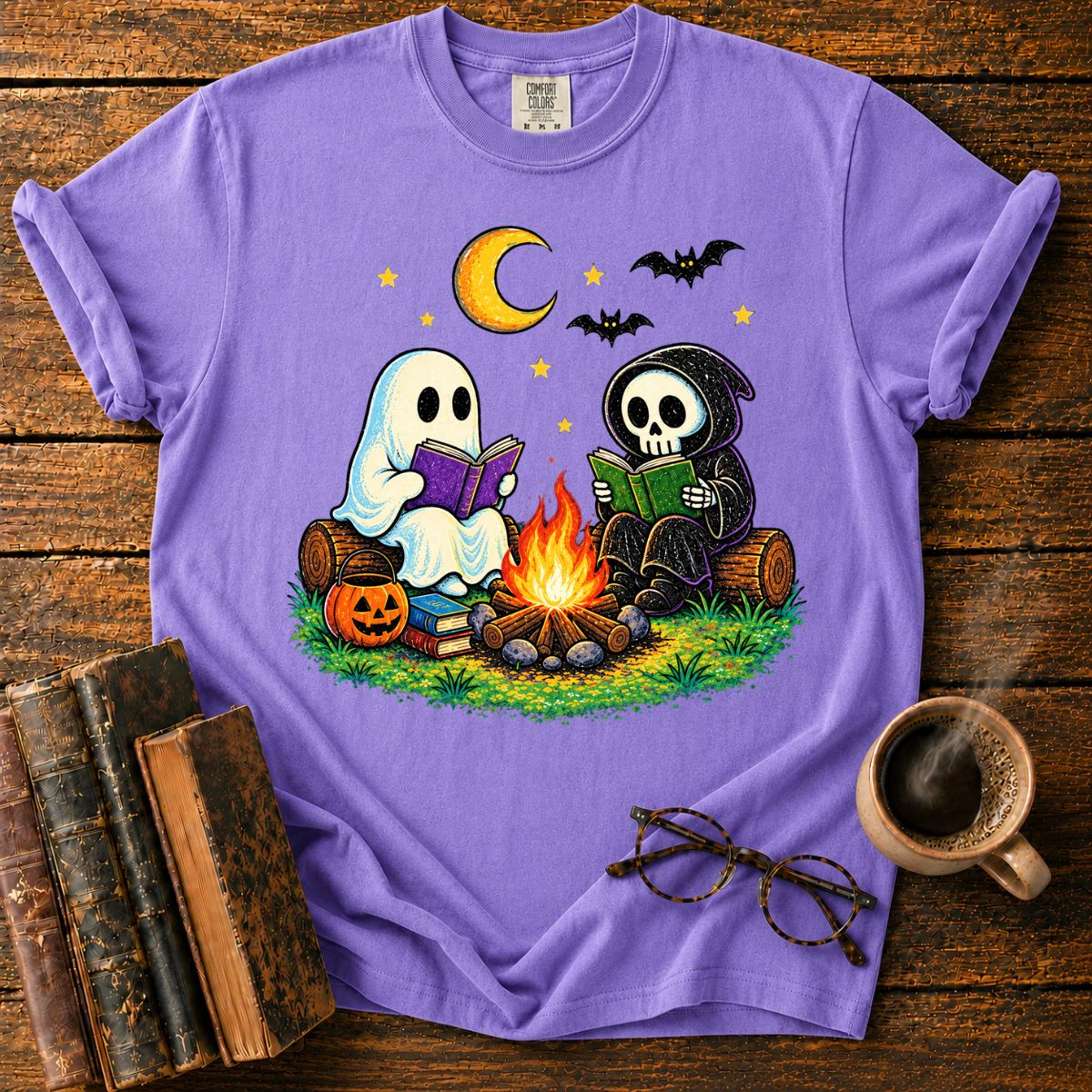 Ghosts’ Halloween Campfire Reading T-Shirt