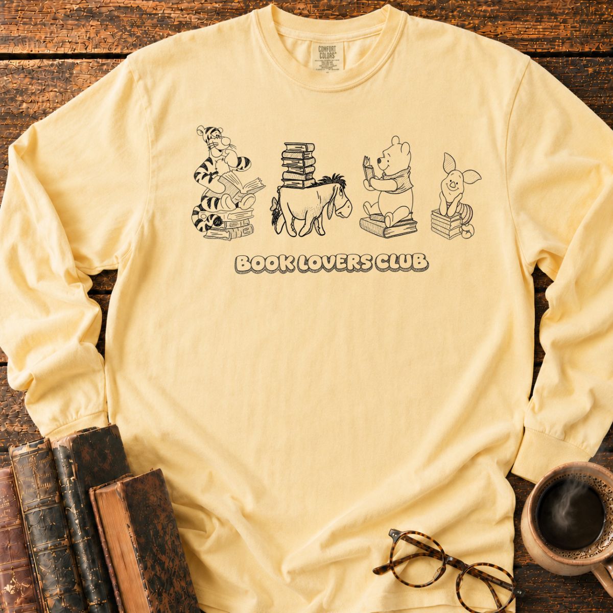 Book Lovers Club Friends Sketch LS T-Shirt