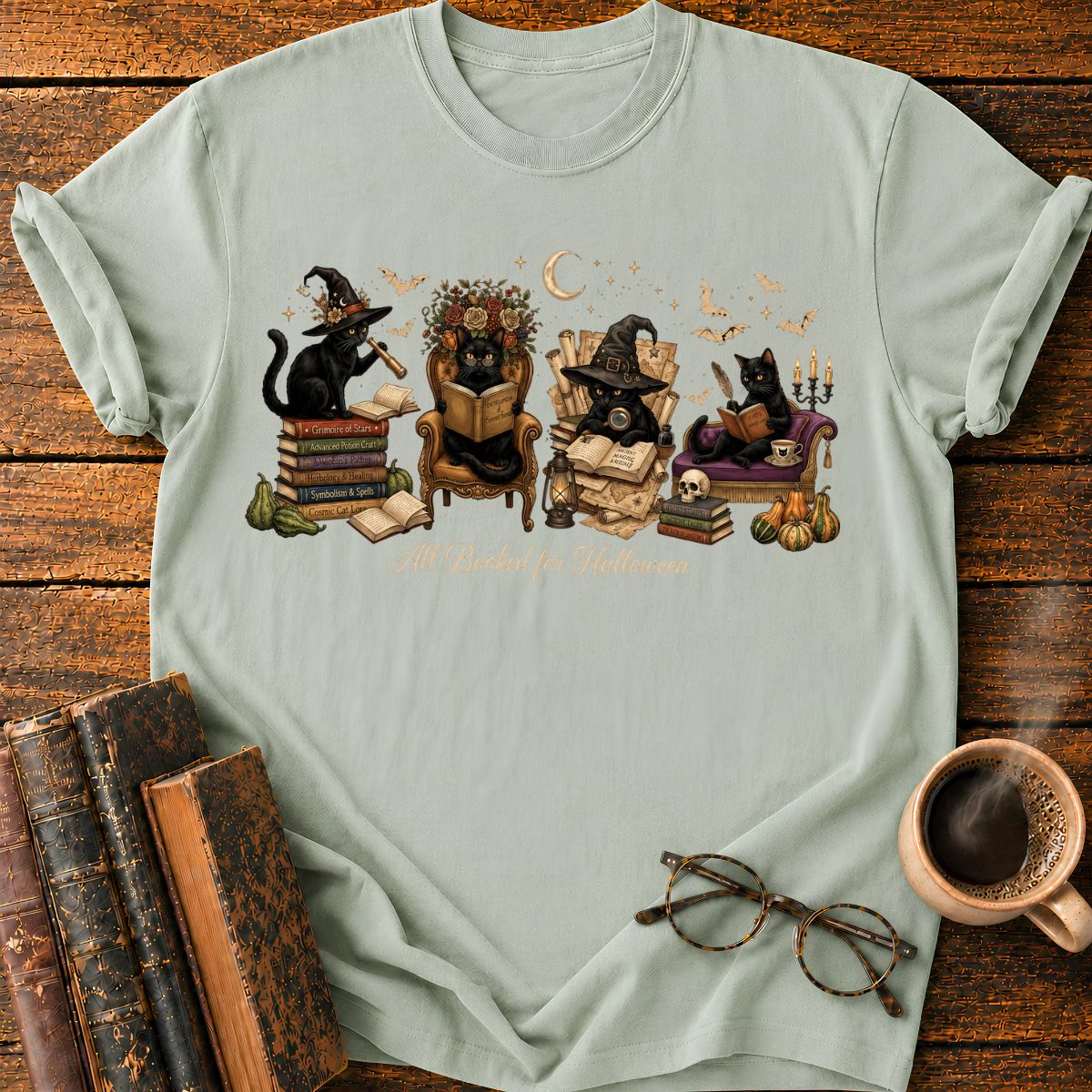 All Booked For Halloween T-Shirt