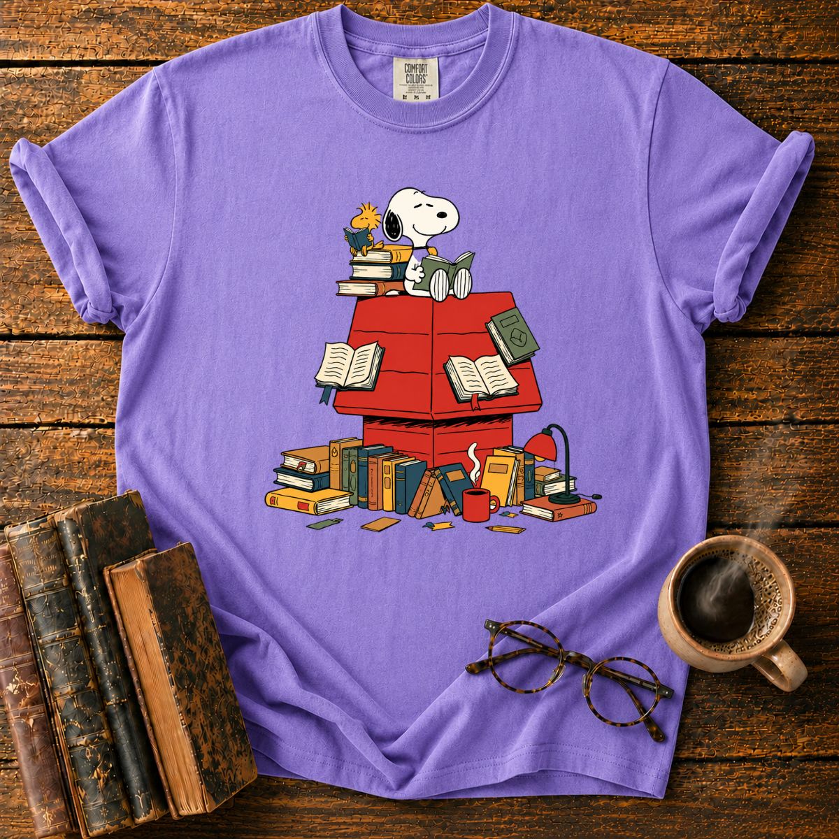 Snoopy’s Cozy Reading Book T-Shirt