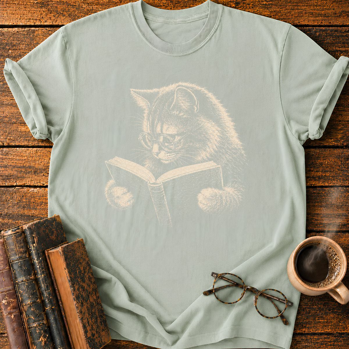 Bookish Cat T-Shirt