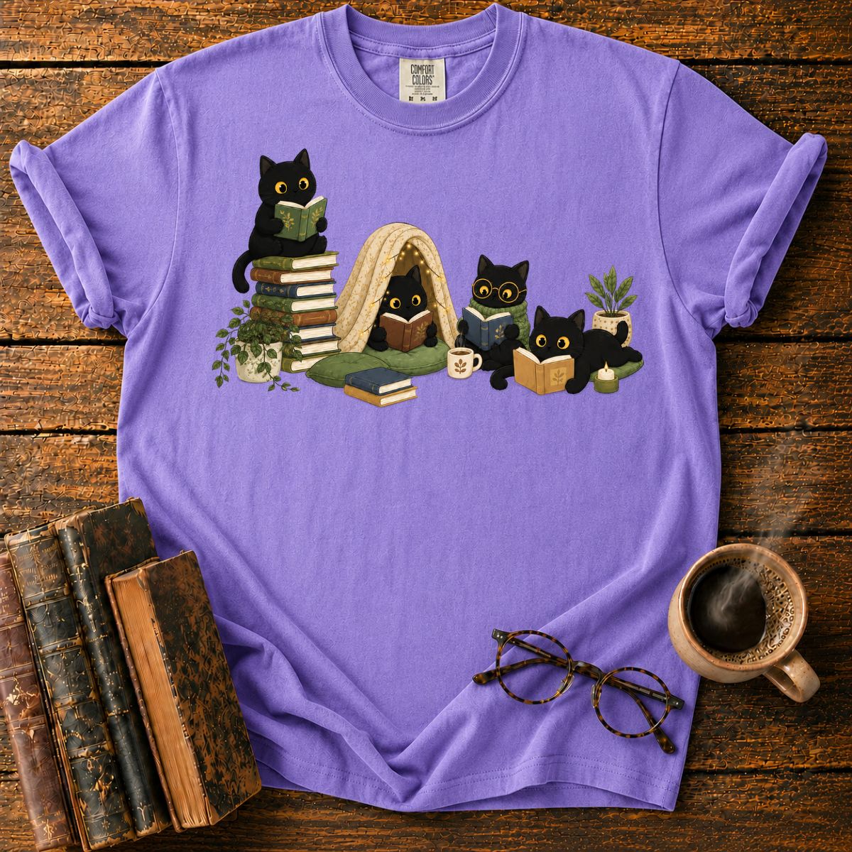 Cats & Books T-Shirt