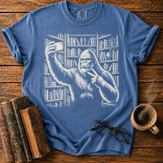 Bigfoot’s Vintage Library Selfie T-Shirt