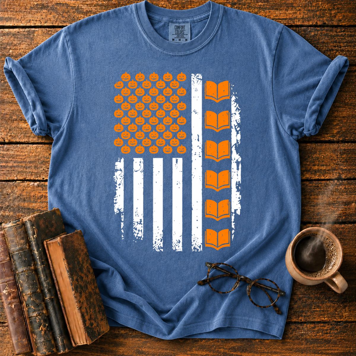 Flag Spooky Bookish T-Shirt