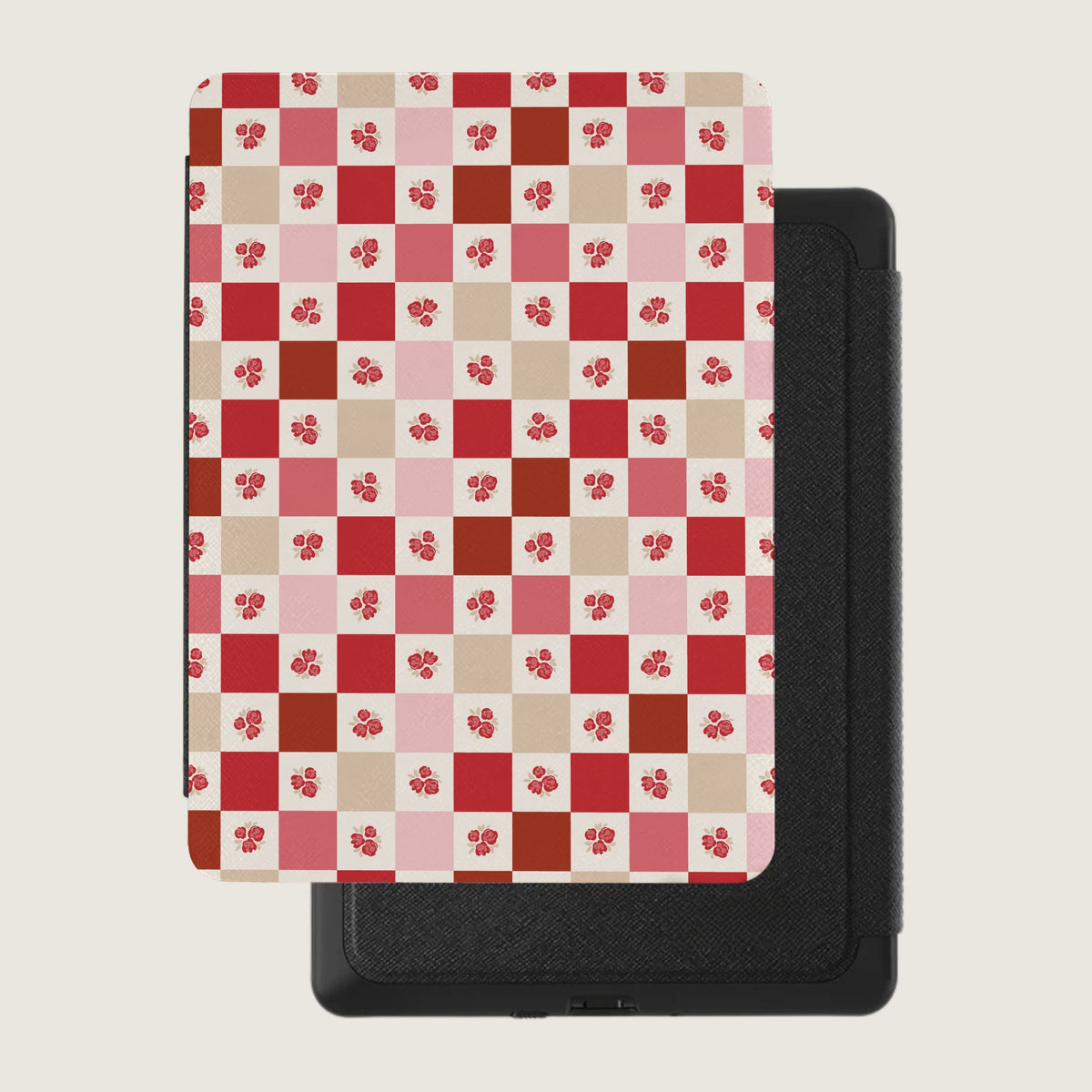 Rose Checkerboard Kindle Case