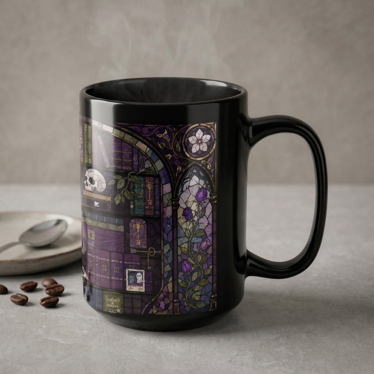 Enchanted Library Stained Glass Mug