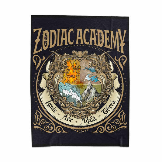 Zodiac Academy Elements Crest Velveteen Plush Blanket