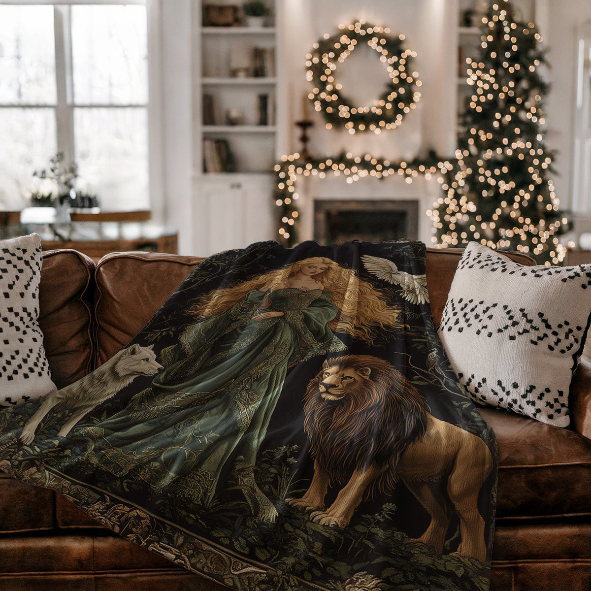 TOG Tapestry Velveteen Plush Blanket