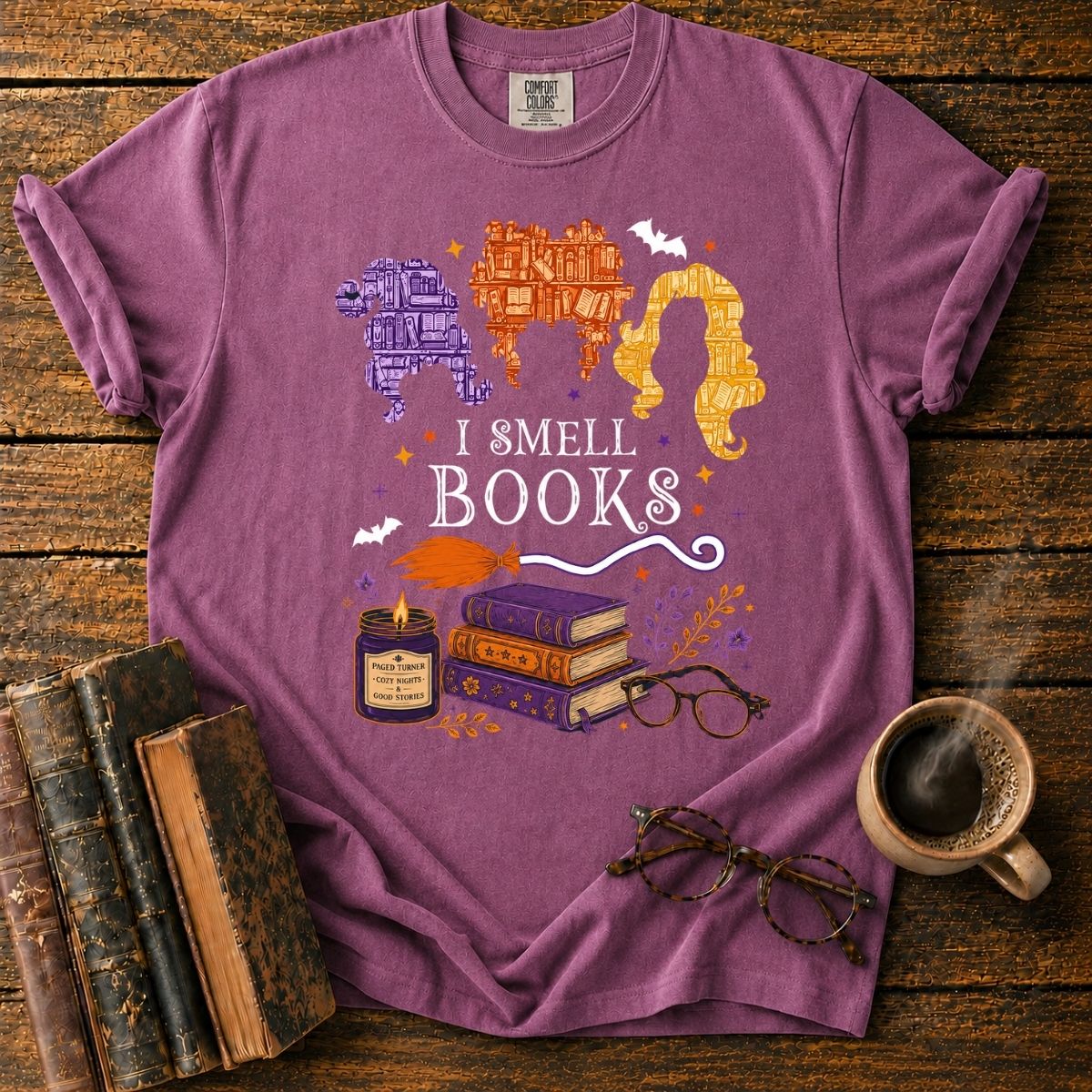 I Smell Books_ Magical Reading Night T-Shirt
