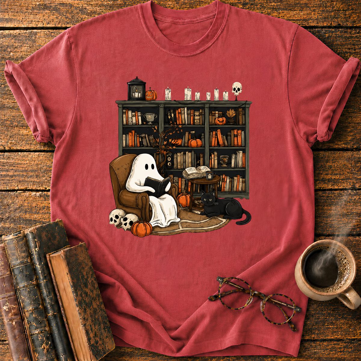 Ghost Reading A Book T-Shirt