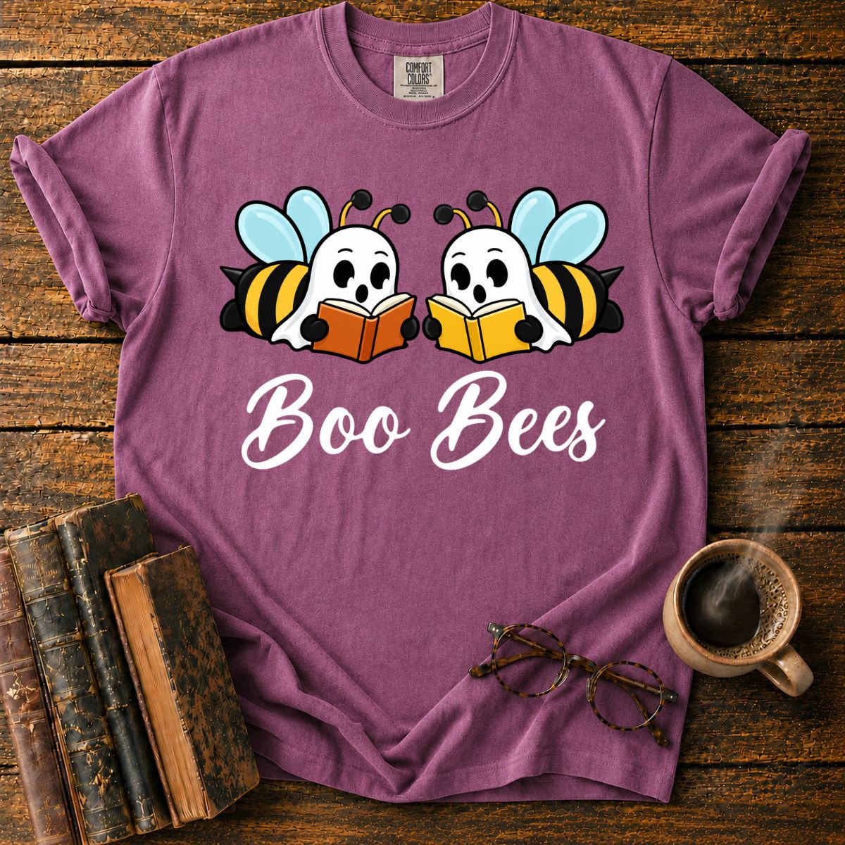 Boo Bees Reading Side by Side T-Shirt
