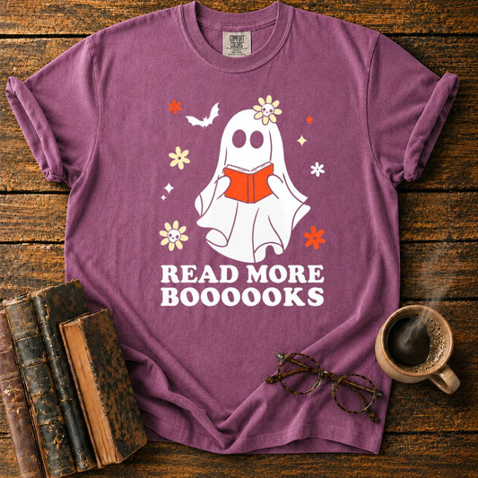 Cute Ghost Reading More Books T-Shirt