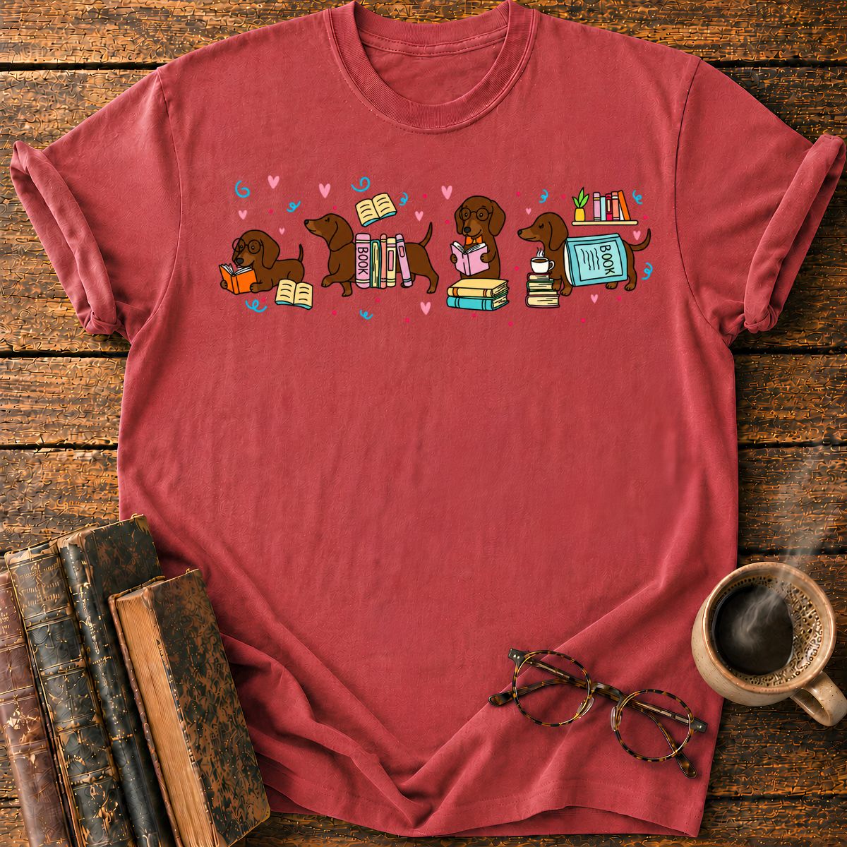 Dogs Reading A Book T-Shirt