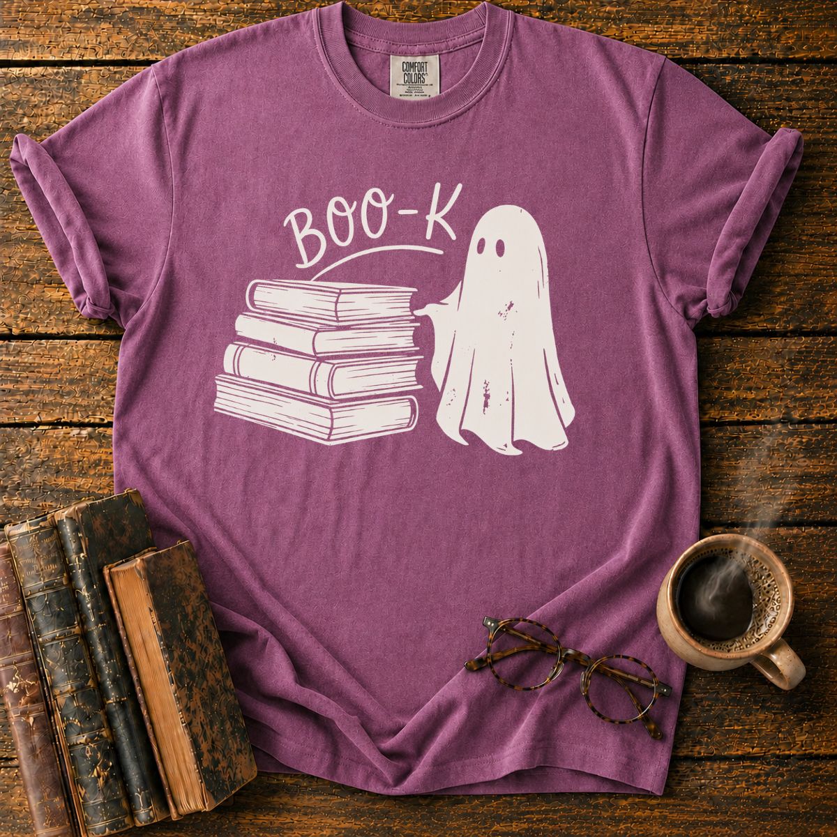 Vintage Boo-K Ghost and Books T-Shirt