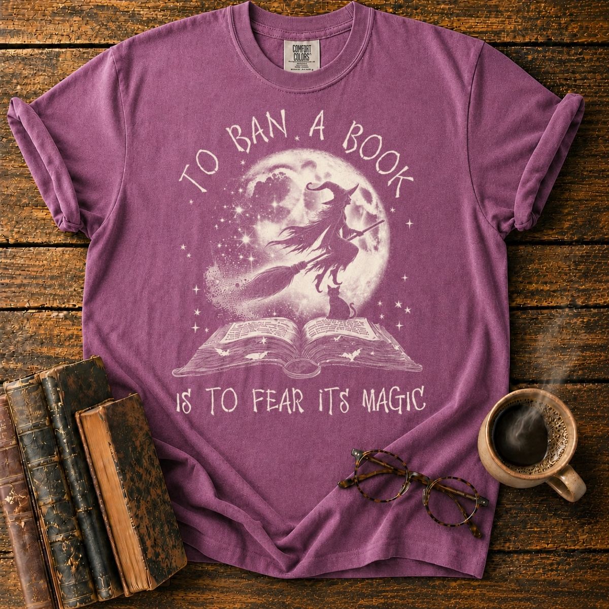 Moonlit Witchcraft and Forbidden Books T-Shirt