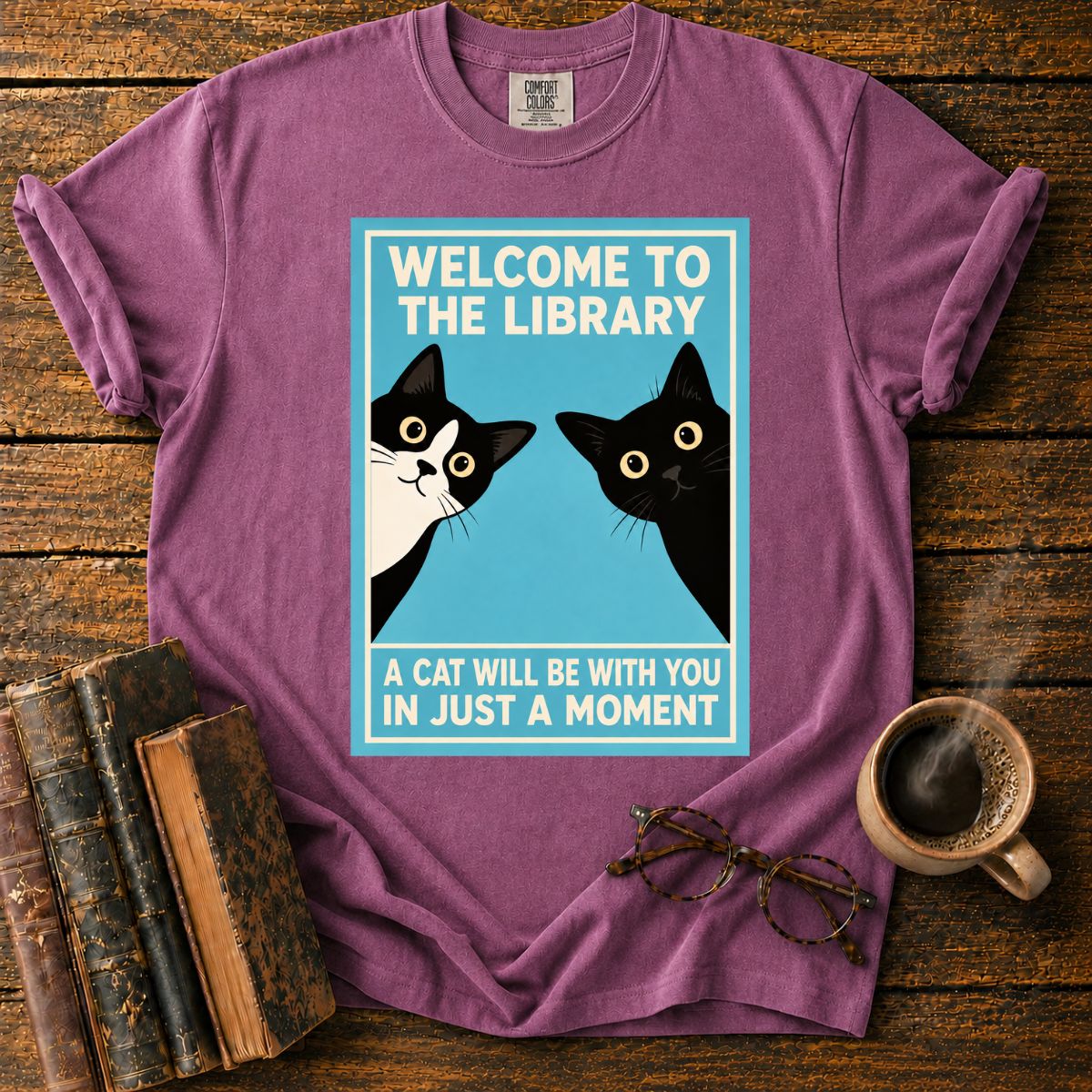 Welcome to the Cat Library T-Shirt