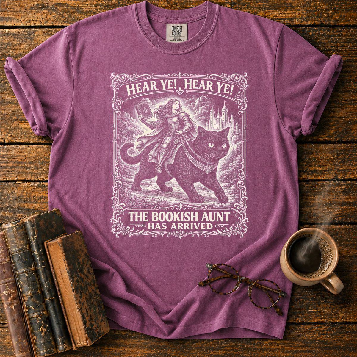 The Bookish Aunt Arrived T-Shirt