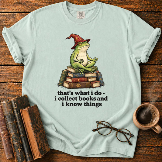 Wise Frog Wizard Collects Books T-Shirt