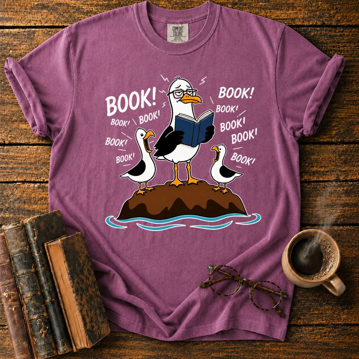 Bookish Seagull Family Chaos T-Shirt