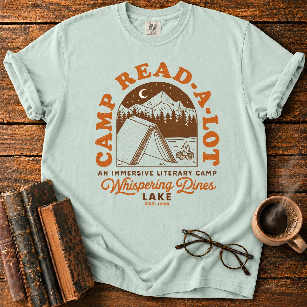 Camp Read-A-Lot Bookish Camping T-Shirt