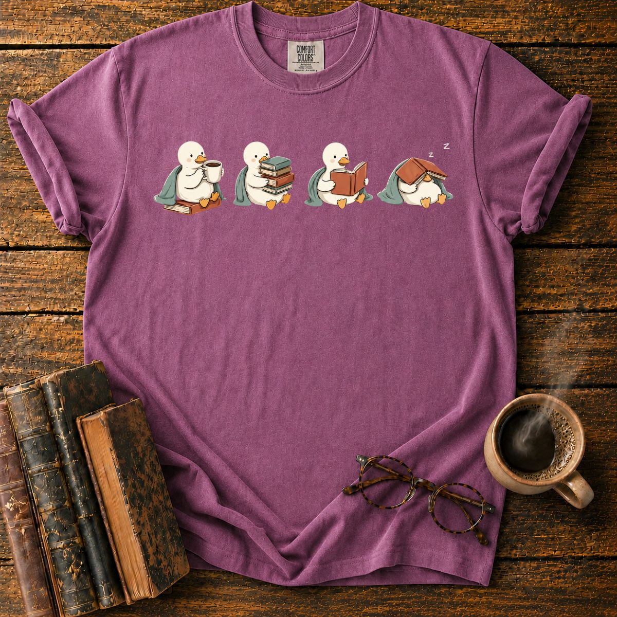 Cozy Duck Reading Club T-Shirt