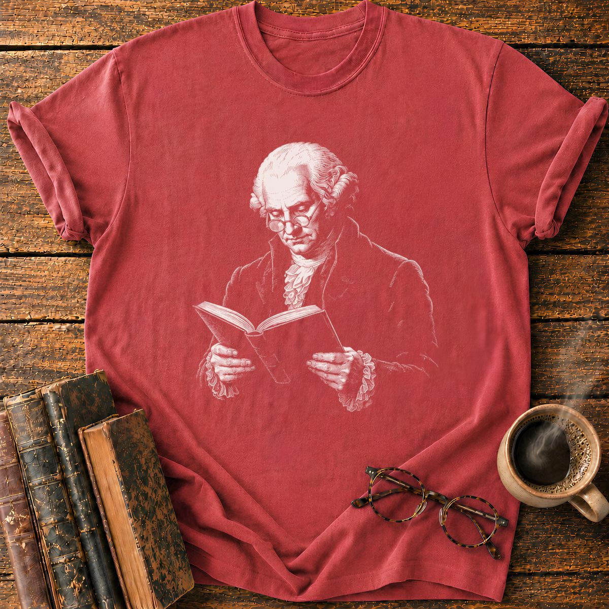 Vintage Scholar Reading T-Shirt