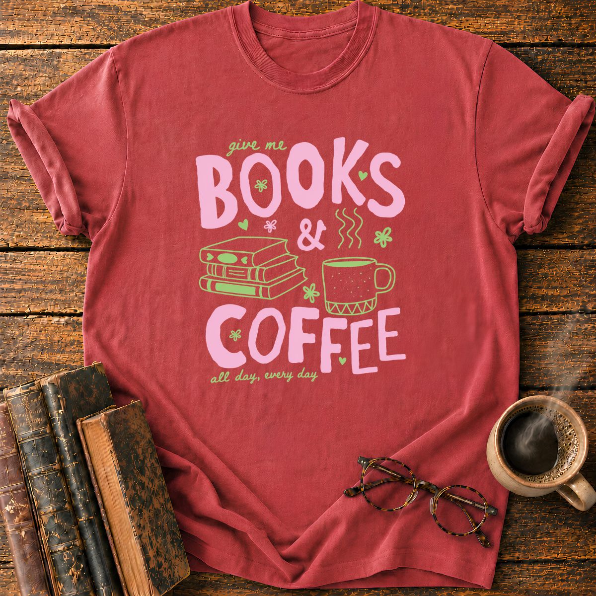 Books & Coffee T-Shirt