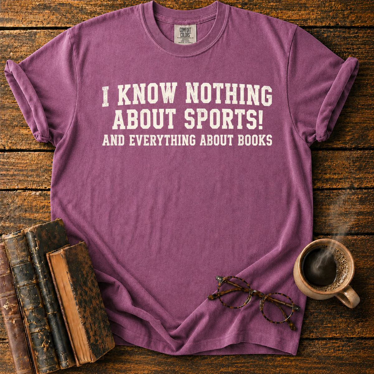 I Know Nothing About Sports Book Lover T-Shirt