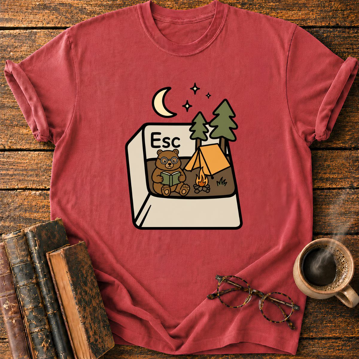 Cozy Escape Key Reading Diorama T-Shirt