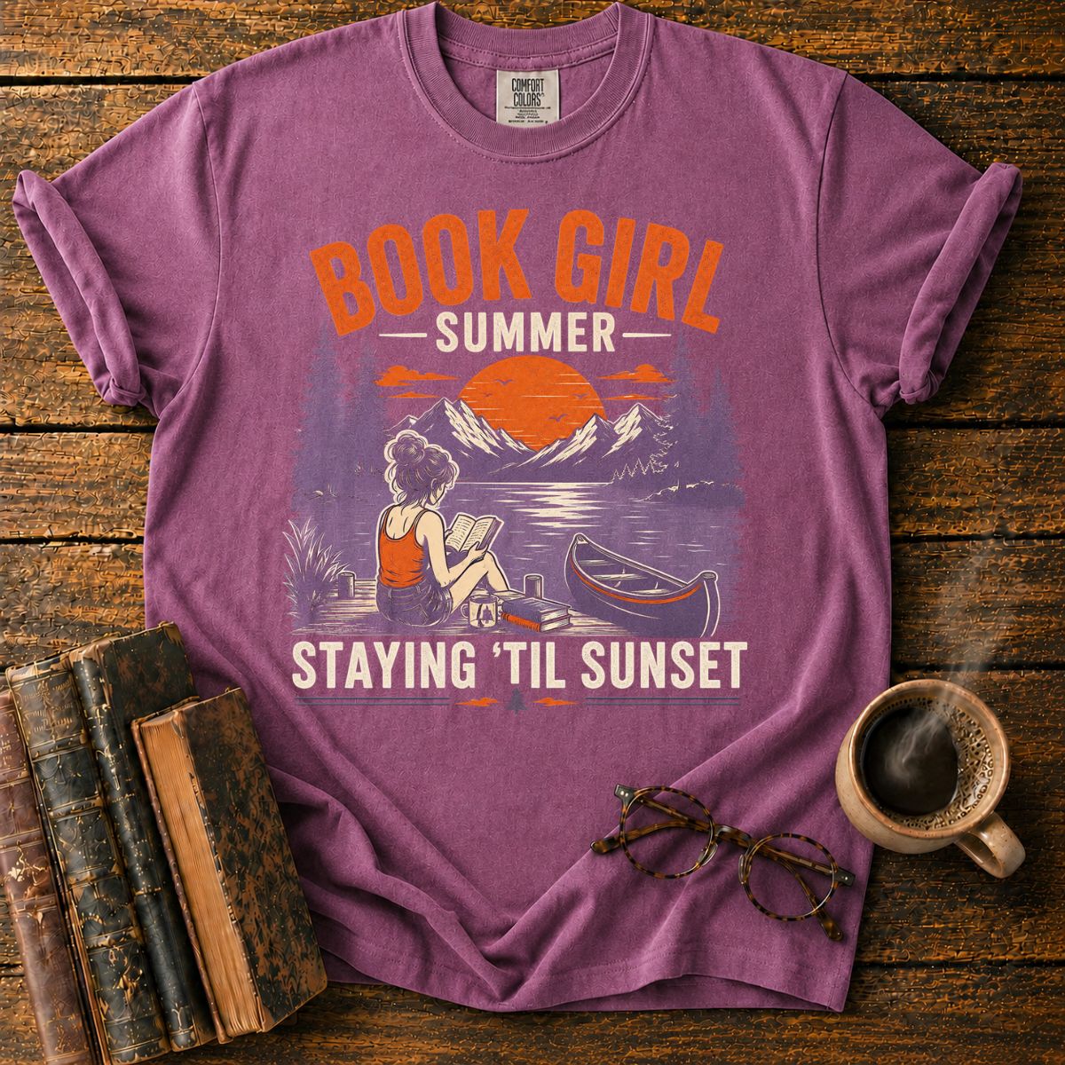 Book Girl Summer by the Lake T-Shirt
