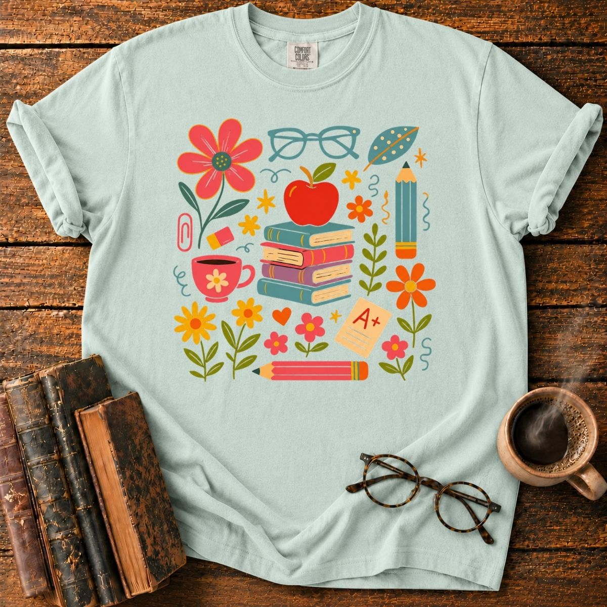 Colorful Cozy Classroom Collage T-Shirt